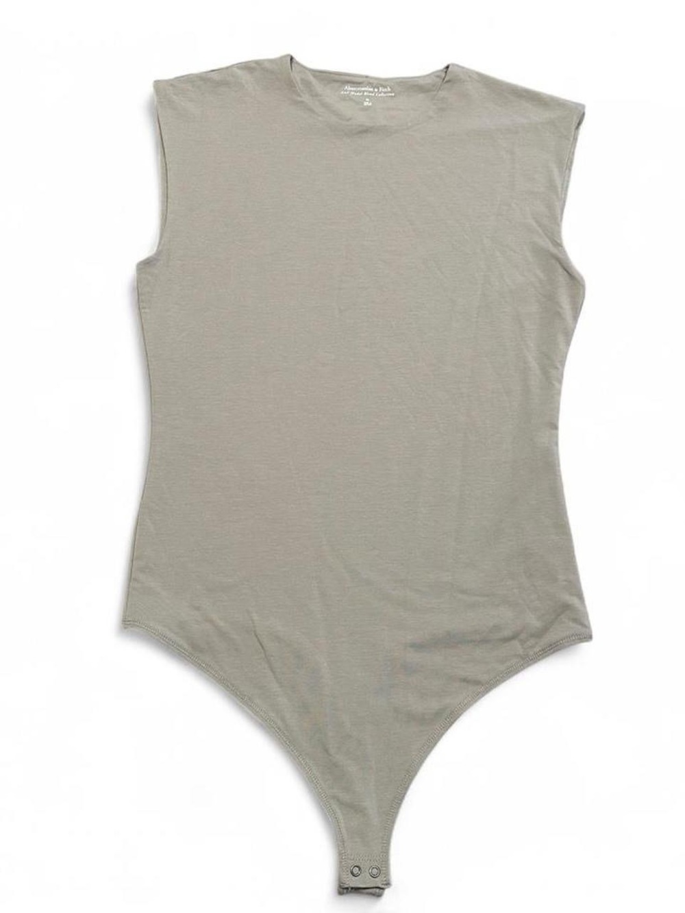 Abercrombie and Fitch Modal Blend Sleeveless Bodysuit in Beige Medium